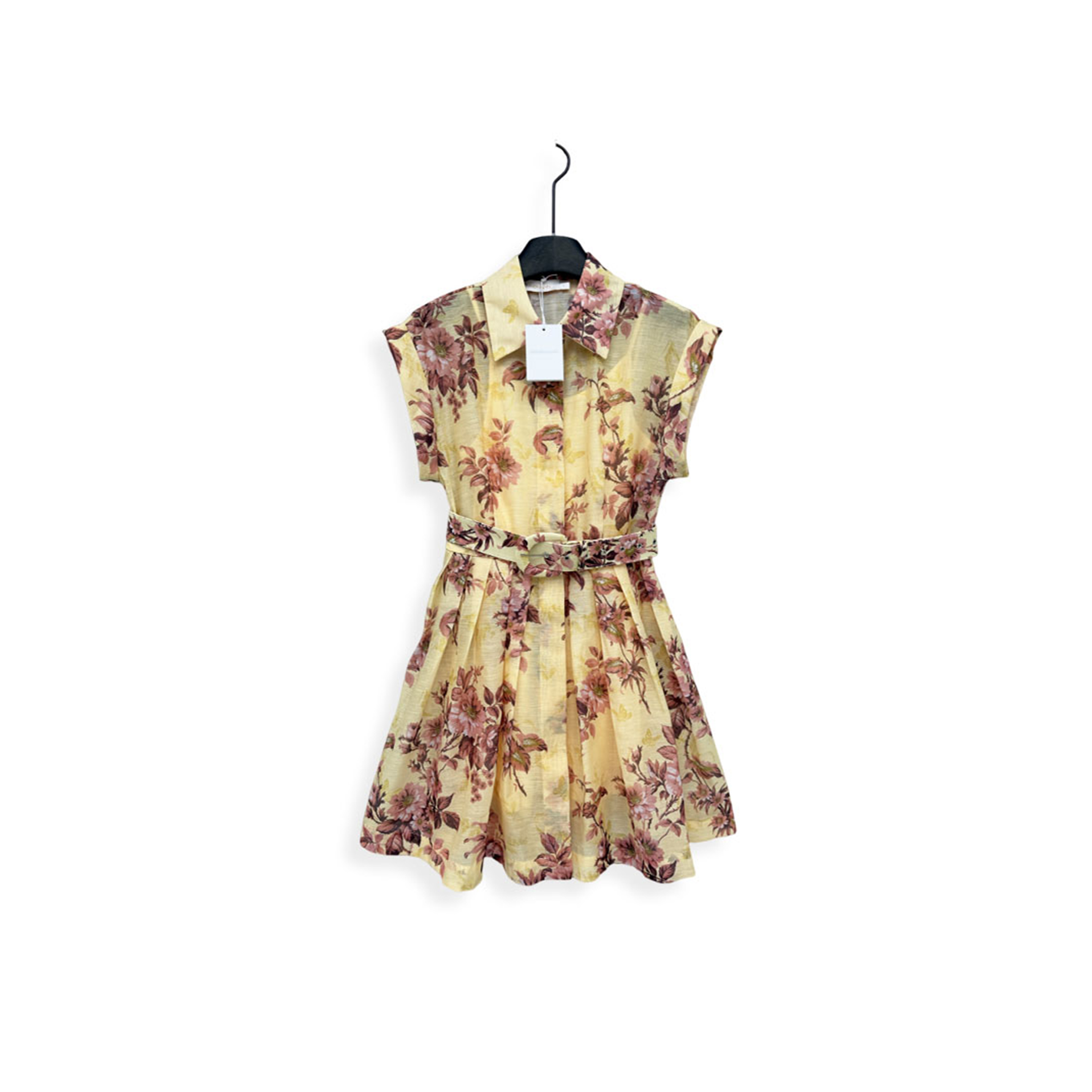 ZIMMERMANN FLORAL COTTON MIDI-DRESS 